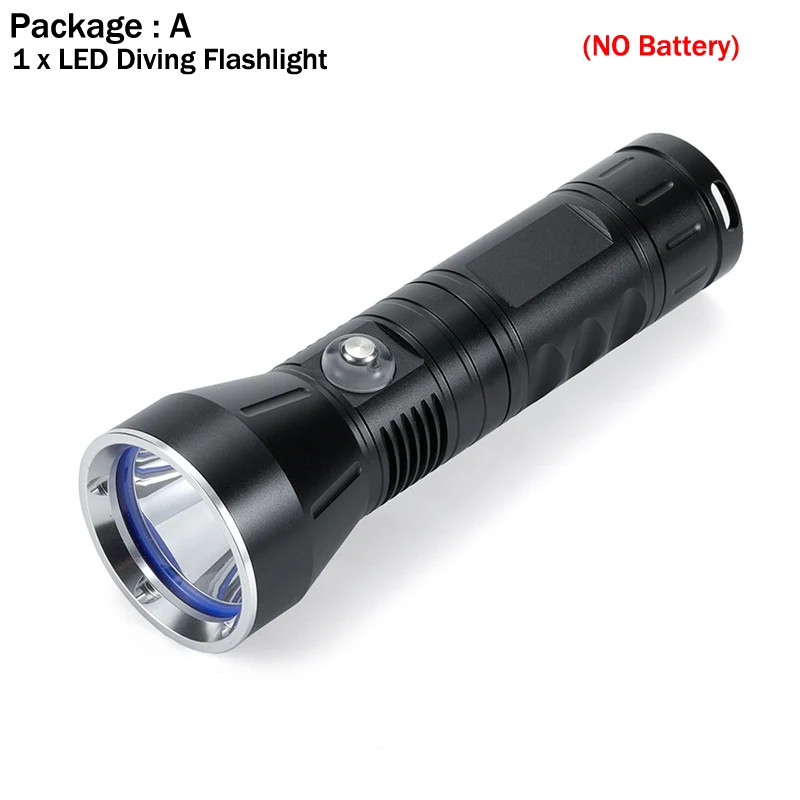 Professional 30W LED Diving Flashlight 3000Lumens Tactical Underwater 100M Water