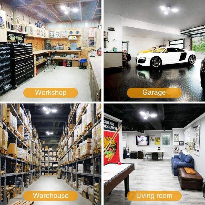 Great Value LED Daylight Garage Light, 30-Watt (3000-Lumen) 3 Adjustable Lighted