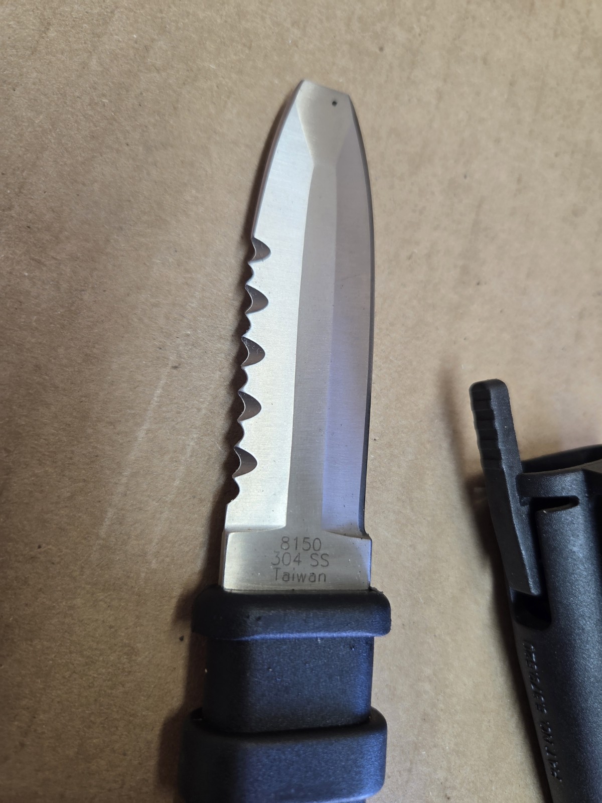 Wenoka Deep See 304 SS Blackie Collins Blunt Tip Dive Knife Scuba Gear
