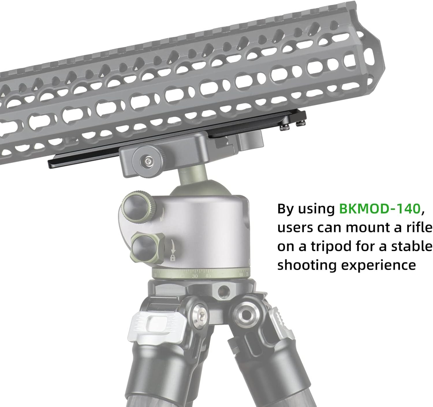 FANAUE Keymod Rail Tripod Plate Adapter Mount BKMOD-140 with BKMOD-140, Black