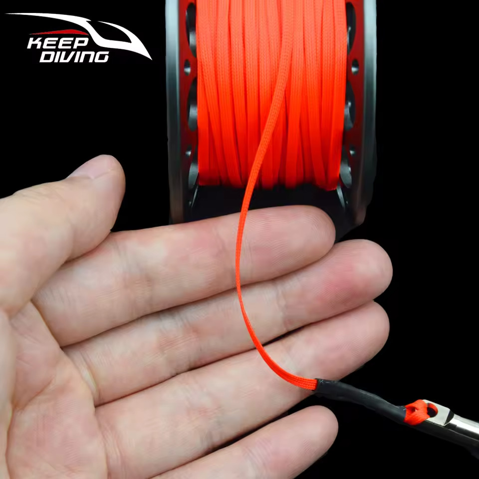 100ft, 30 Meter Line Aluminum Metal Finger Spool Reel Scuba Dive Wreck Reel Clip