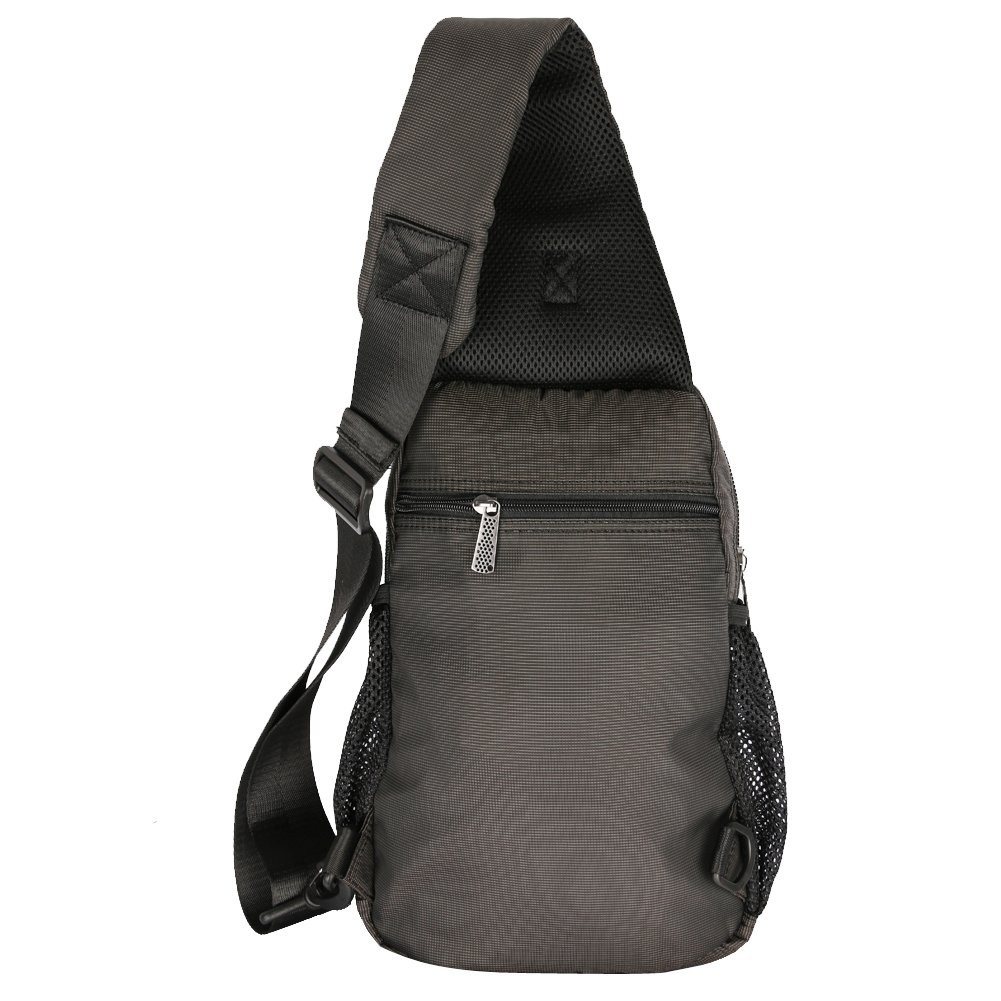 Vanlison Medium Crossbody Sling Bag Backpack for Men Medium, A- Black(8″x12″)