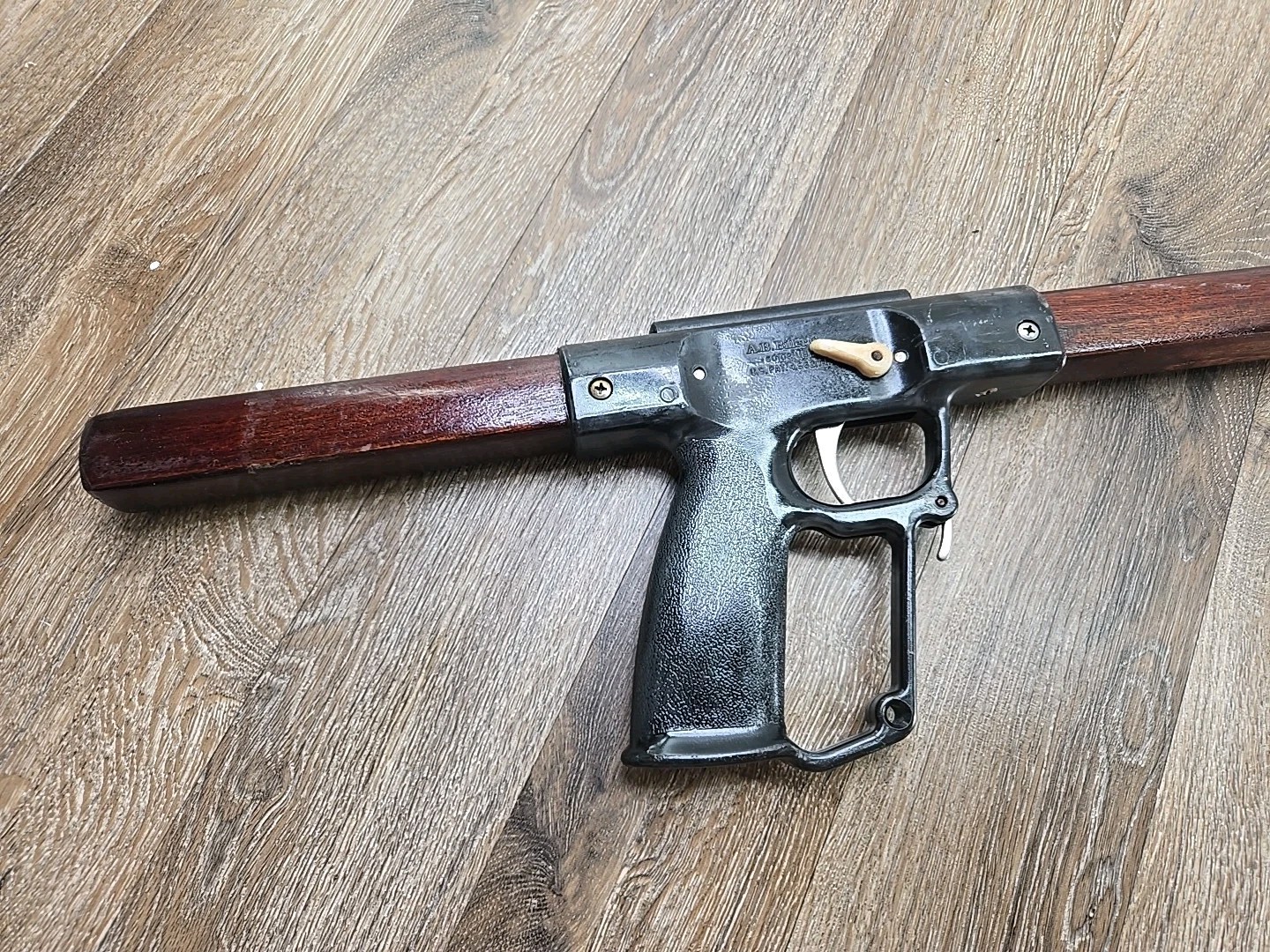 AB Biller 50″ Mahogany Wooden Shaft Spear Gun Only Vintage Wood A.B. Biller Co.