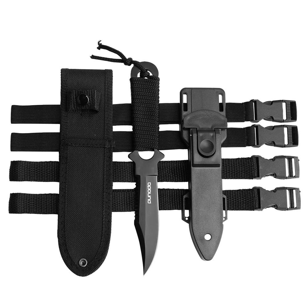 Dive Knife – Scuba Diving Knife with holster, 2 Types Sheath 2 Pairs Thigh Le…