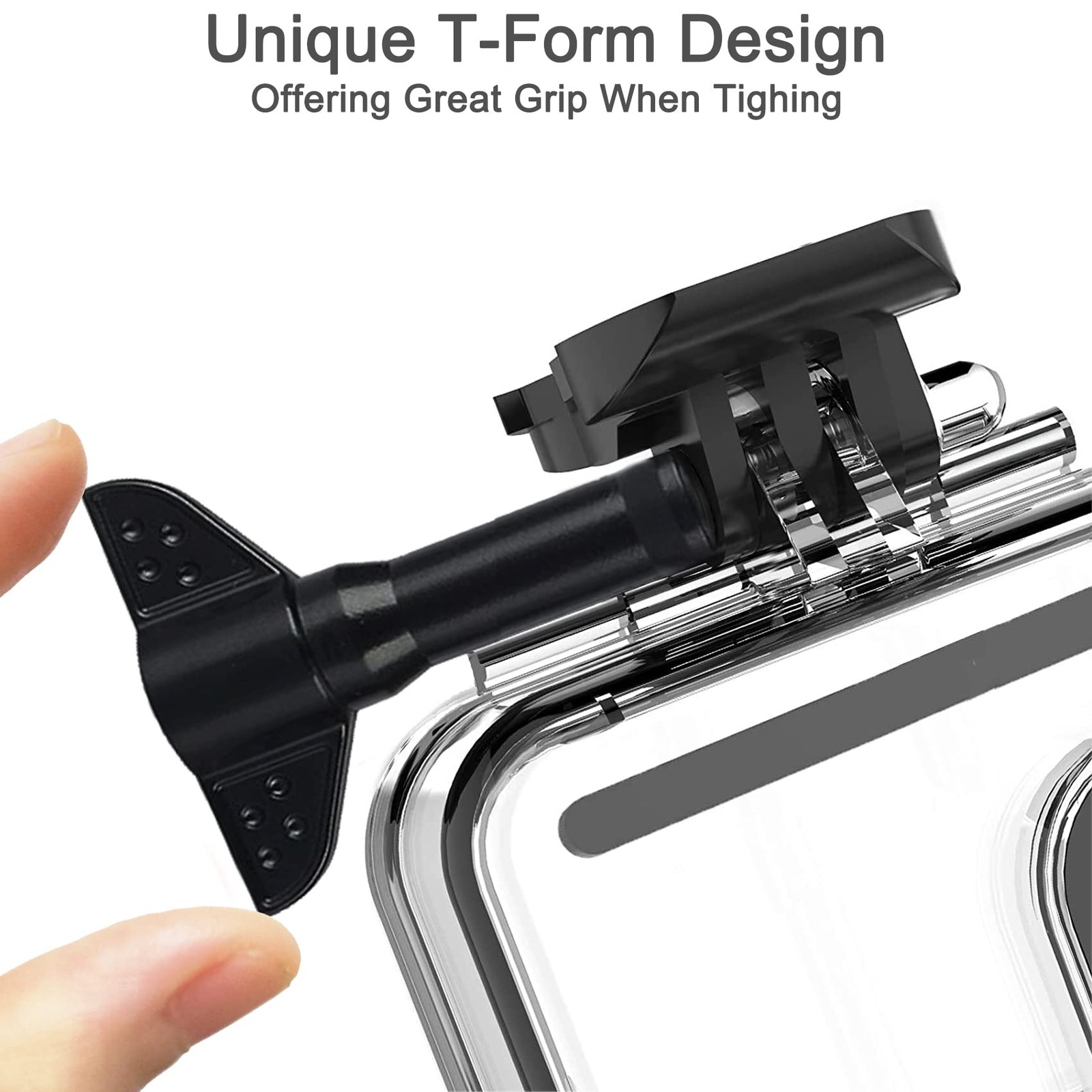 OKFUN Waterproof Housing Case for Go Pro Hero 13/12/11/10/9 Clear