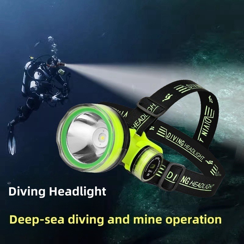 Diving Headlight Waterproof Professional Underwater Flashlight Fishing Light
