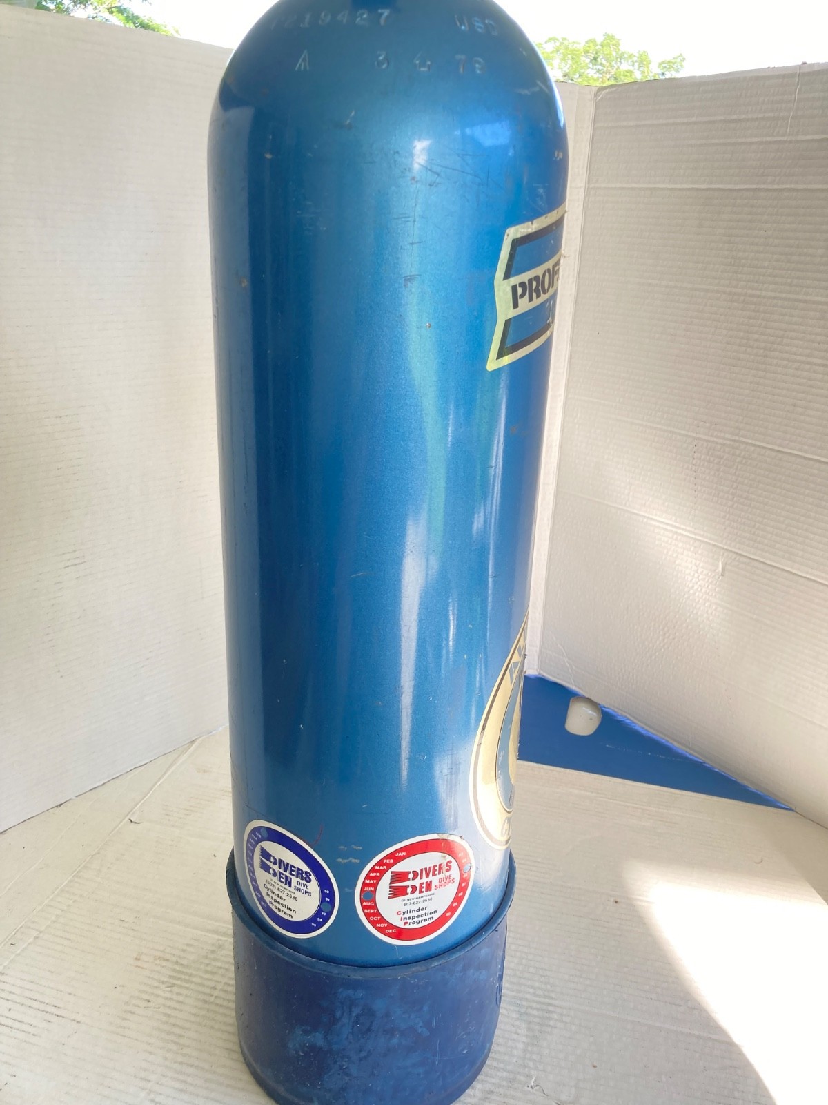SCUBA Diving Tank Cylinder US Divers Aqua Lung 3000 w/ Boot, Parts Only