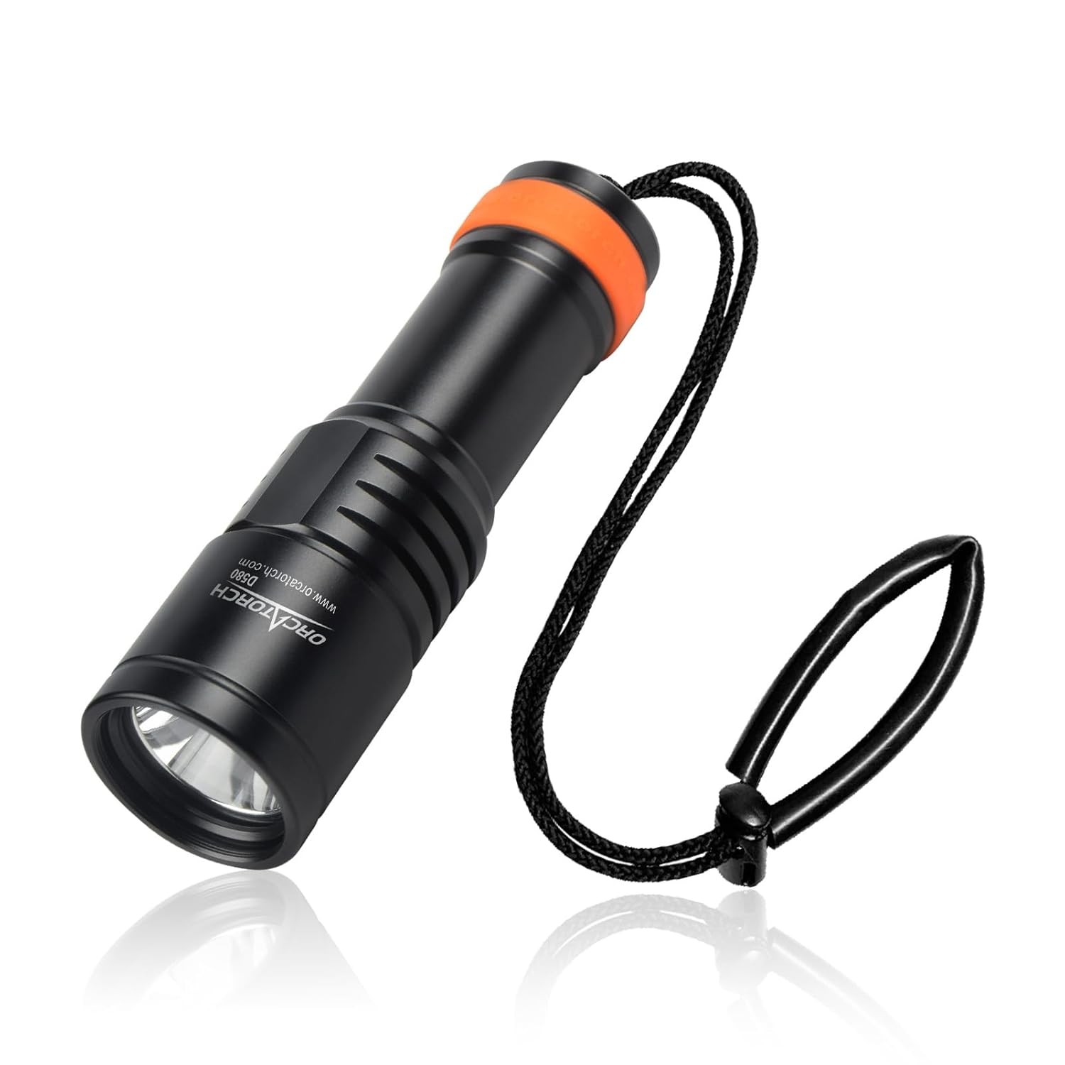 ORCATORCH D580 Scuba Dive Light, Max 530 Lumens Underwater Flashlight with 6 Deg