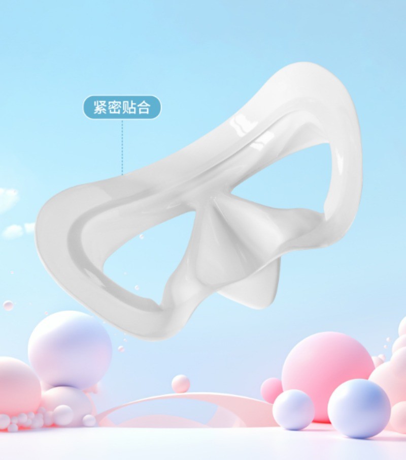 Diving Mirror HD Swimming Mirror Mask Silicone Anti Fog Tempered Glass Portable
