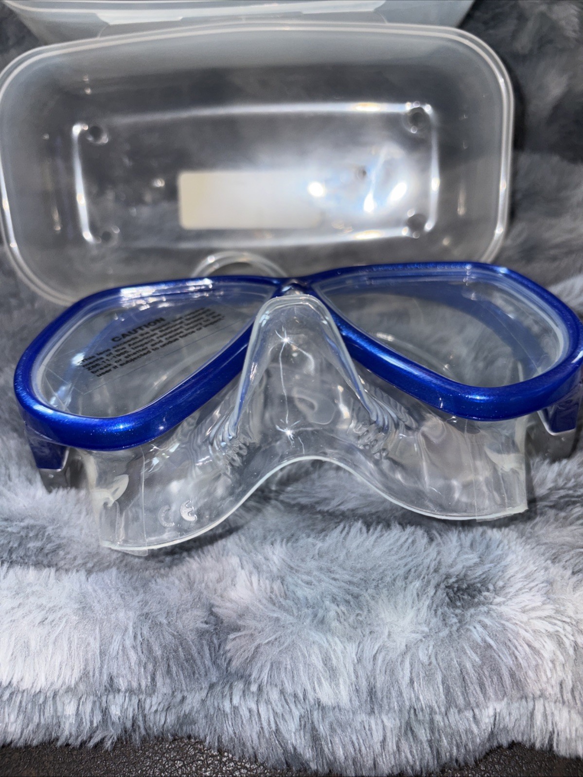 Scuba Aqua Lung Technisub Mythos Mask Goggles Blue Case Included New