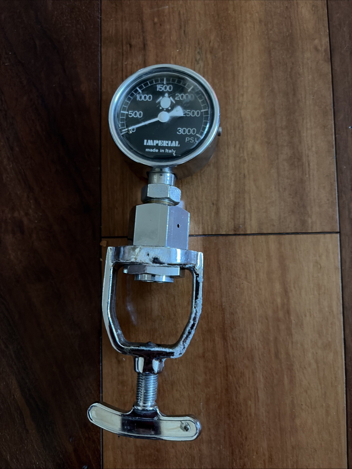 Vintage Analog Imperial Italy SCUBA Gauge 0-3000 PSI