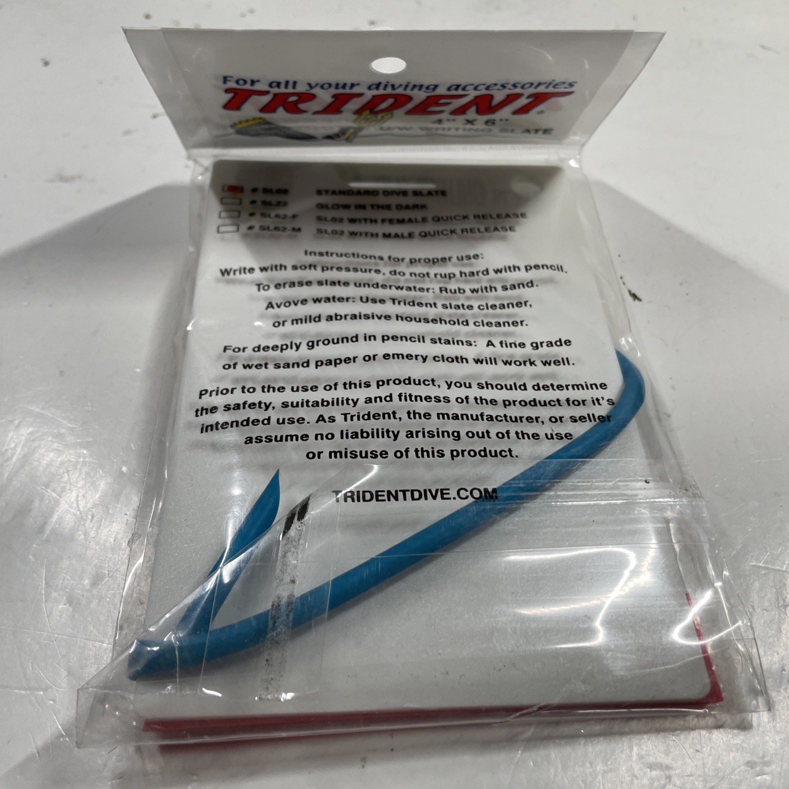 Trident Medium 4″ x 6″ Underwater Writing Dive Slate NEW IN PACKAGE!