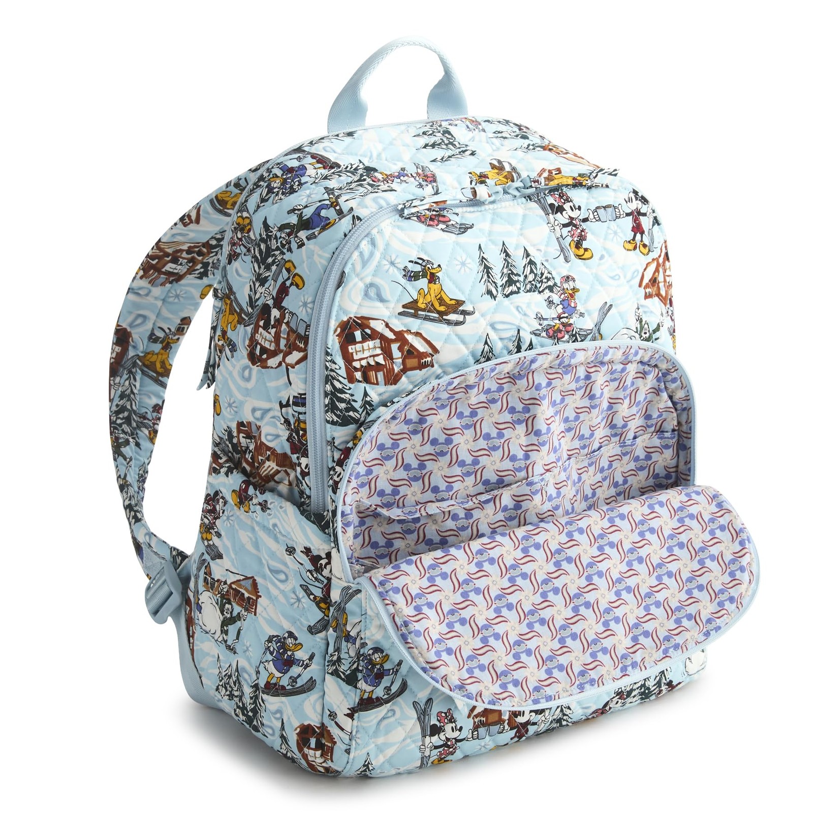 Vera Bradley 12 inches wide x 16 high x 8 deep, Ski Weekend Mickey and Friends