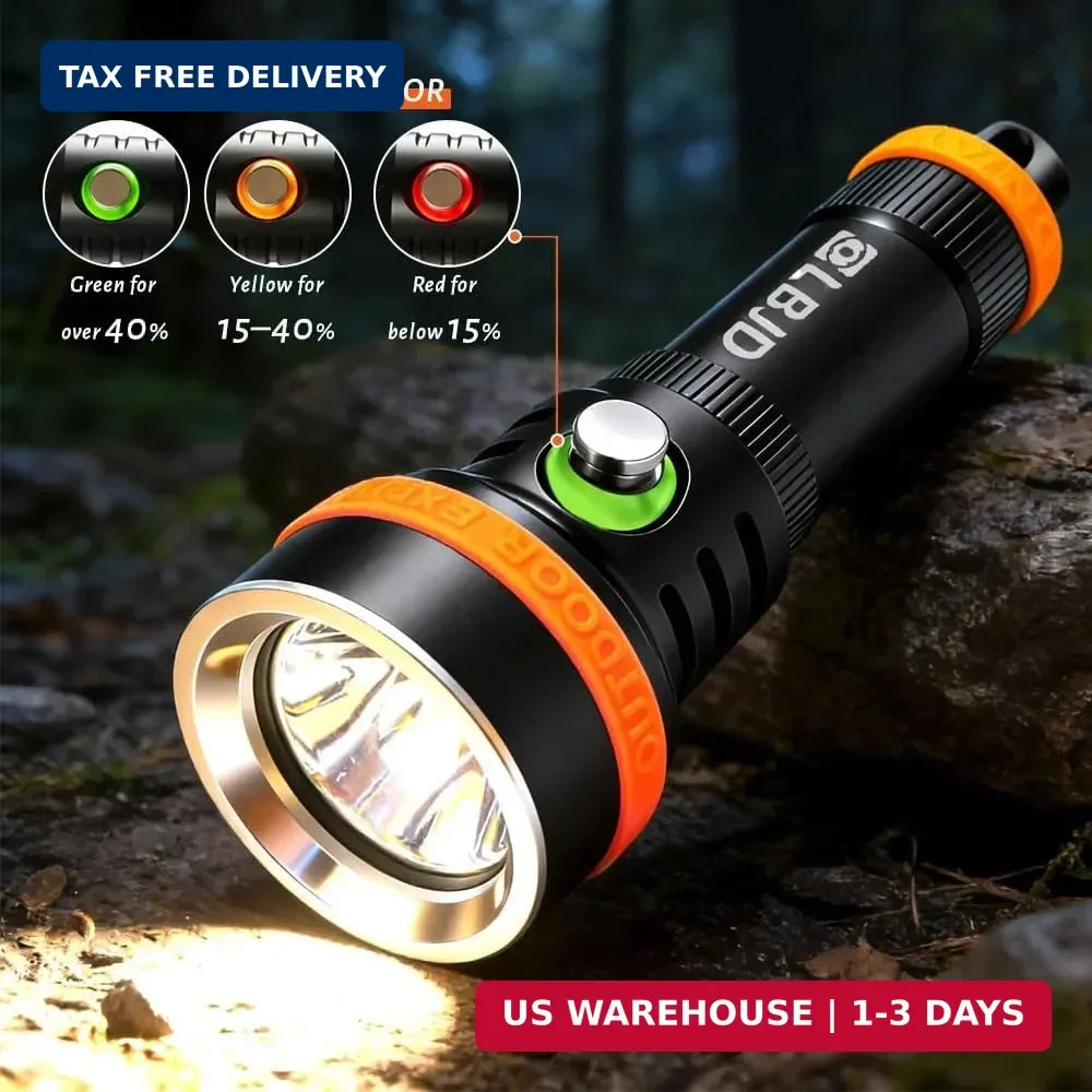 Scuba Diving Light, Super Bright Underwater Flashlight – 6° Narrow Beam for Nigh