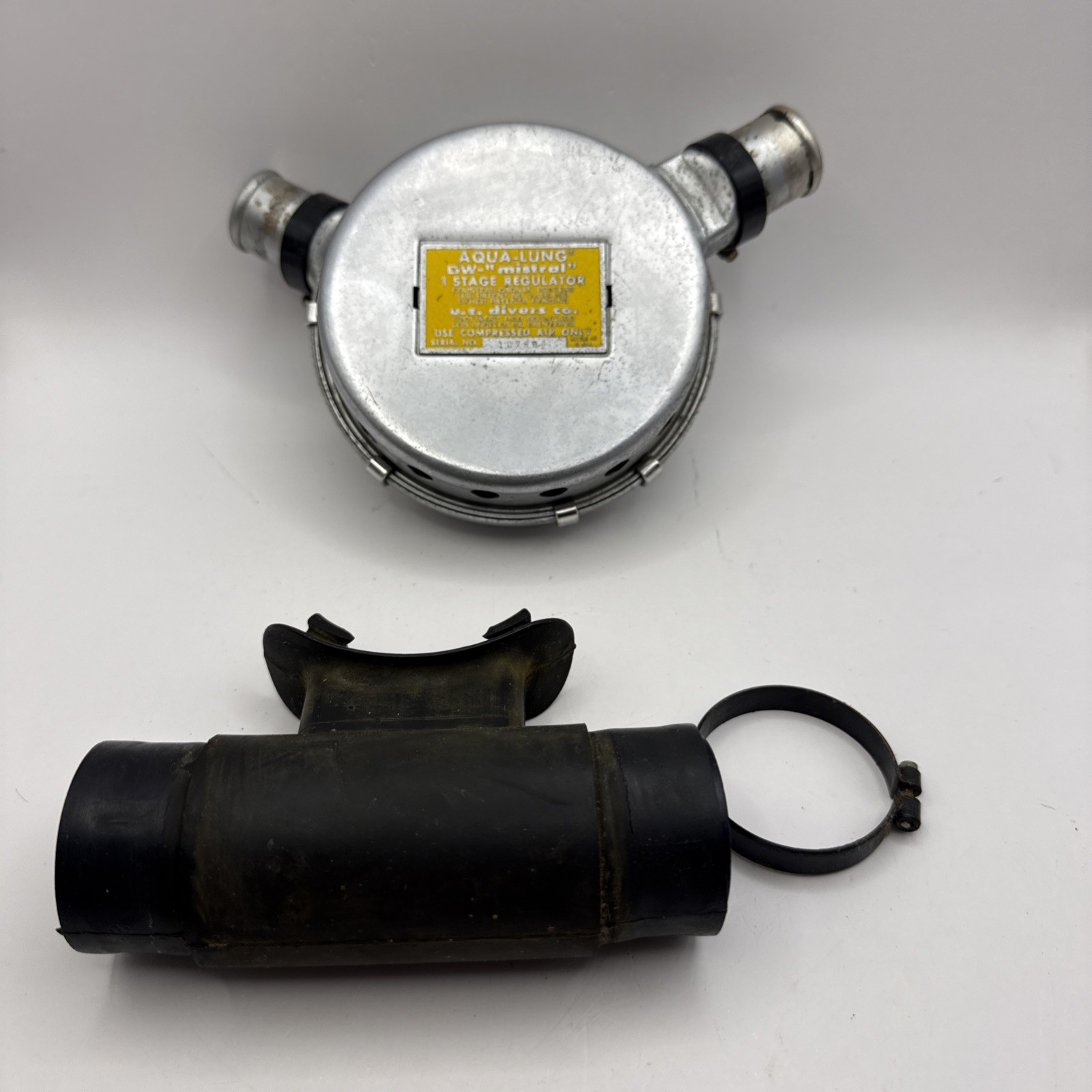 Vintage Aqua-Lung DW Mistral Single Stage Scuba Regulator U.S. Divers Cousteau