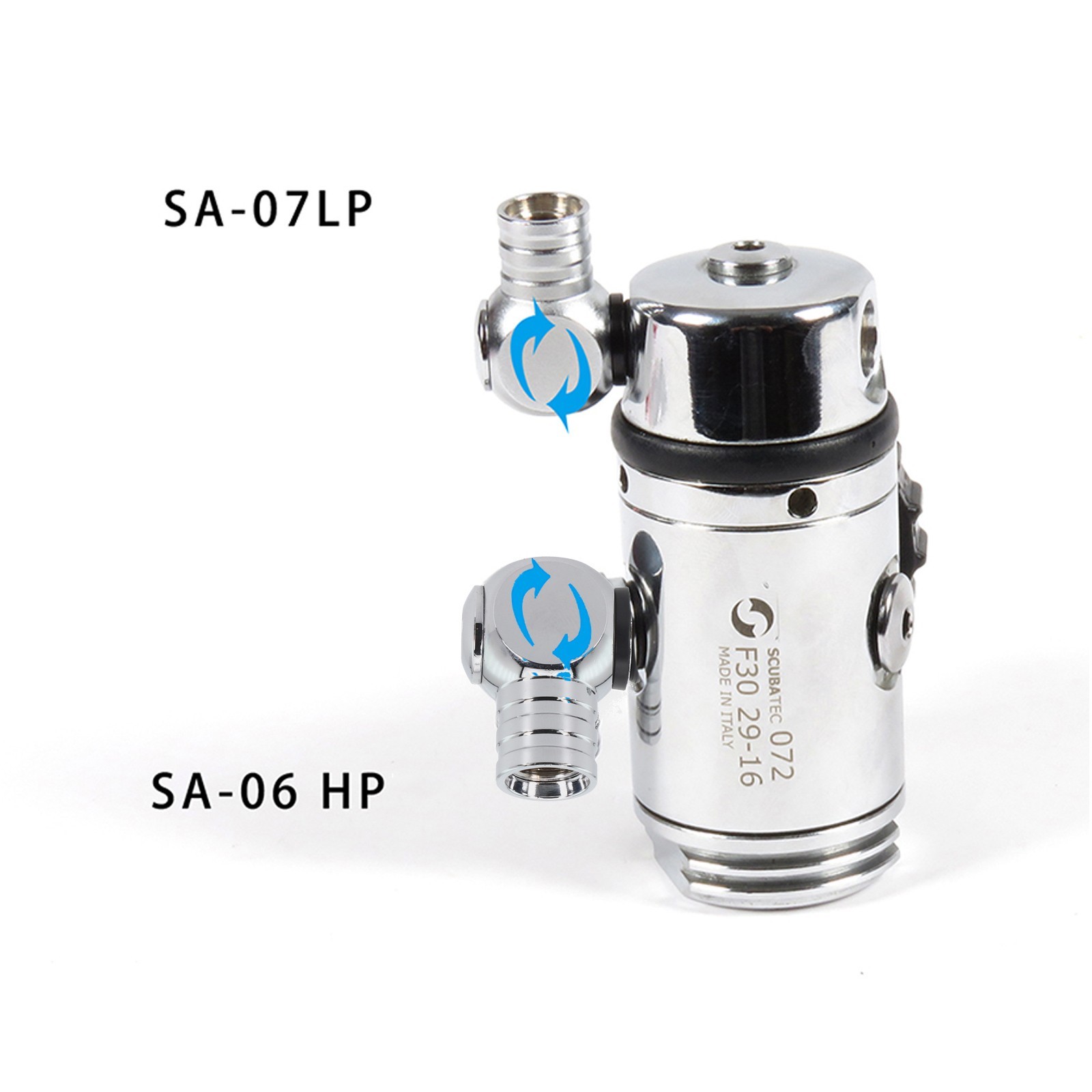 High Quality Brass Swivel Adaptor for Scuba Diving First Stage LP/HP Ports