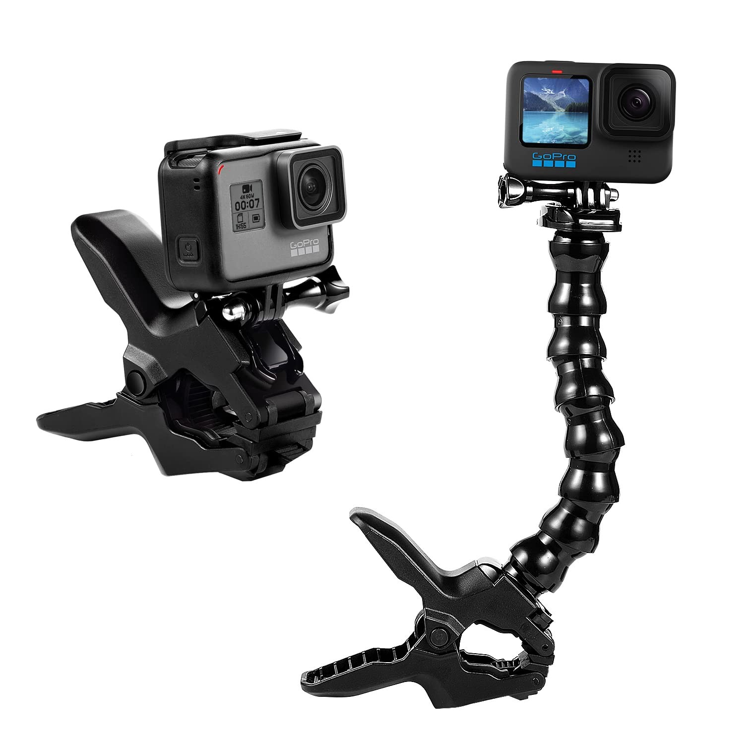 Suptig Jaws Flex Clamp Mount Gooseneck for 123.9 cubic inches, Black
