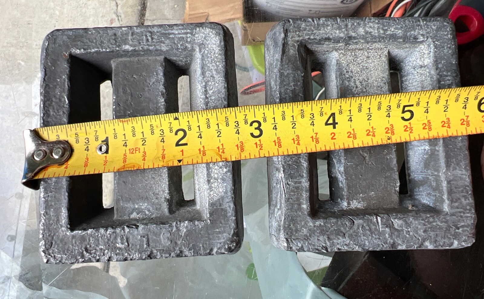 Vintage Two 3 lb Lead SCUBA or Snorkeling Dive Weights See Photos