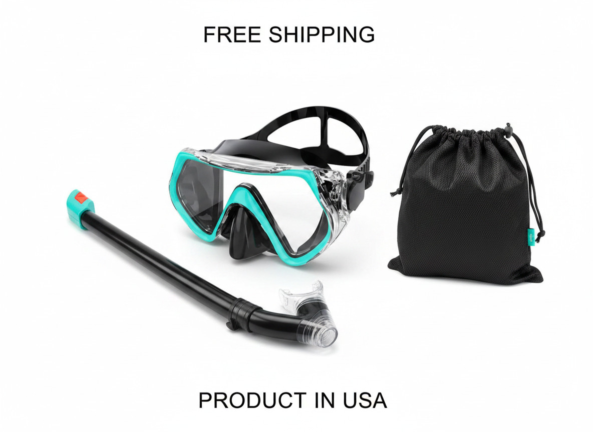 Adult Tempered Glass Diving Set Scuba Anti-Fog Goggles and Snorkeling Mask Tube
