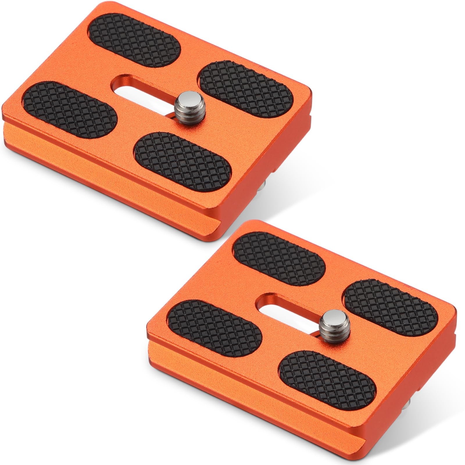 Frienda 2 Pieces Metal Quick Release Plate with 1/4»-20 Camera 50mm, Orange