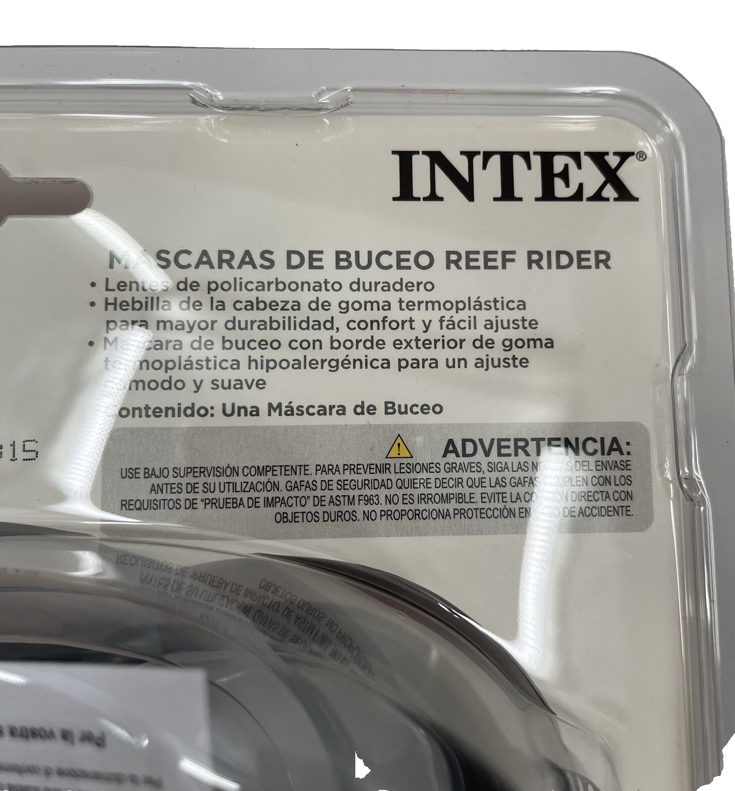 NEW Reef Rider Adult Ages 14+ Face Mask INTEX Aqua Flow Sport Latex Free No PVC