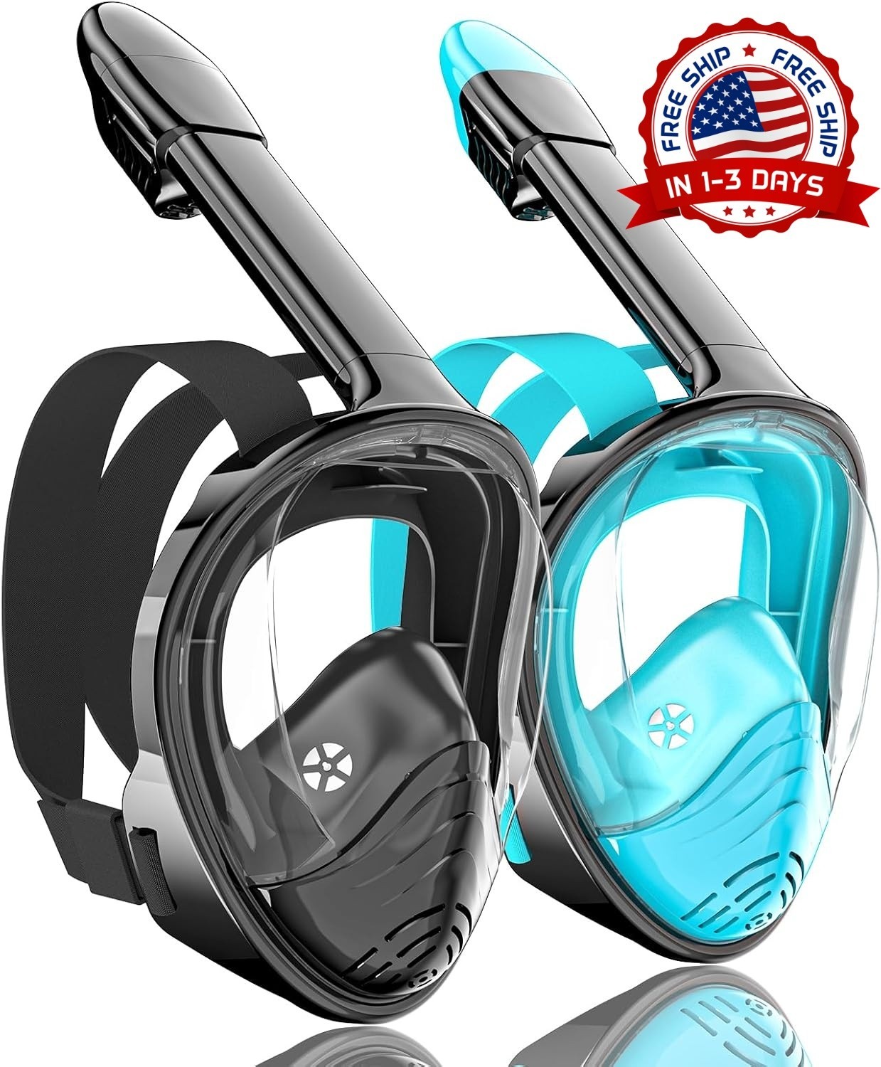 Máscara de snorkel facial completa para adultos, antivaho y antifugas NUEVO US