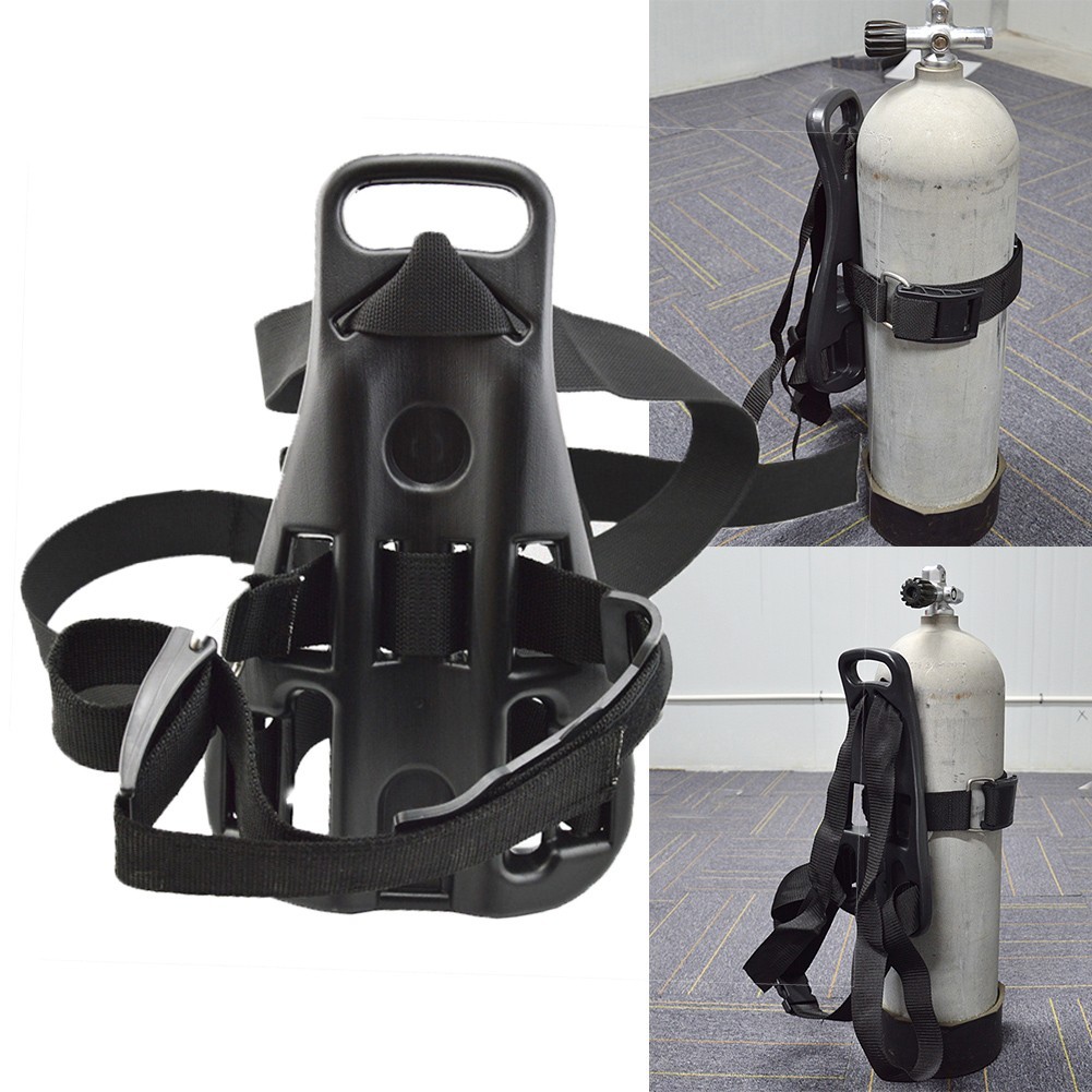 Scuba Gear Adjustable Dive Tank Holder for Secure Oxygen Bottle Support