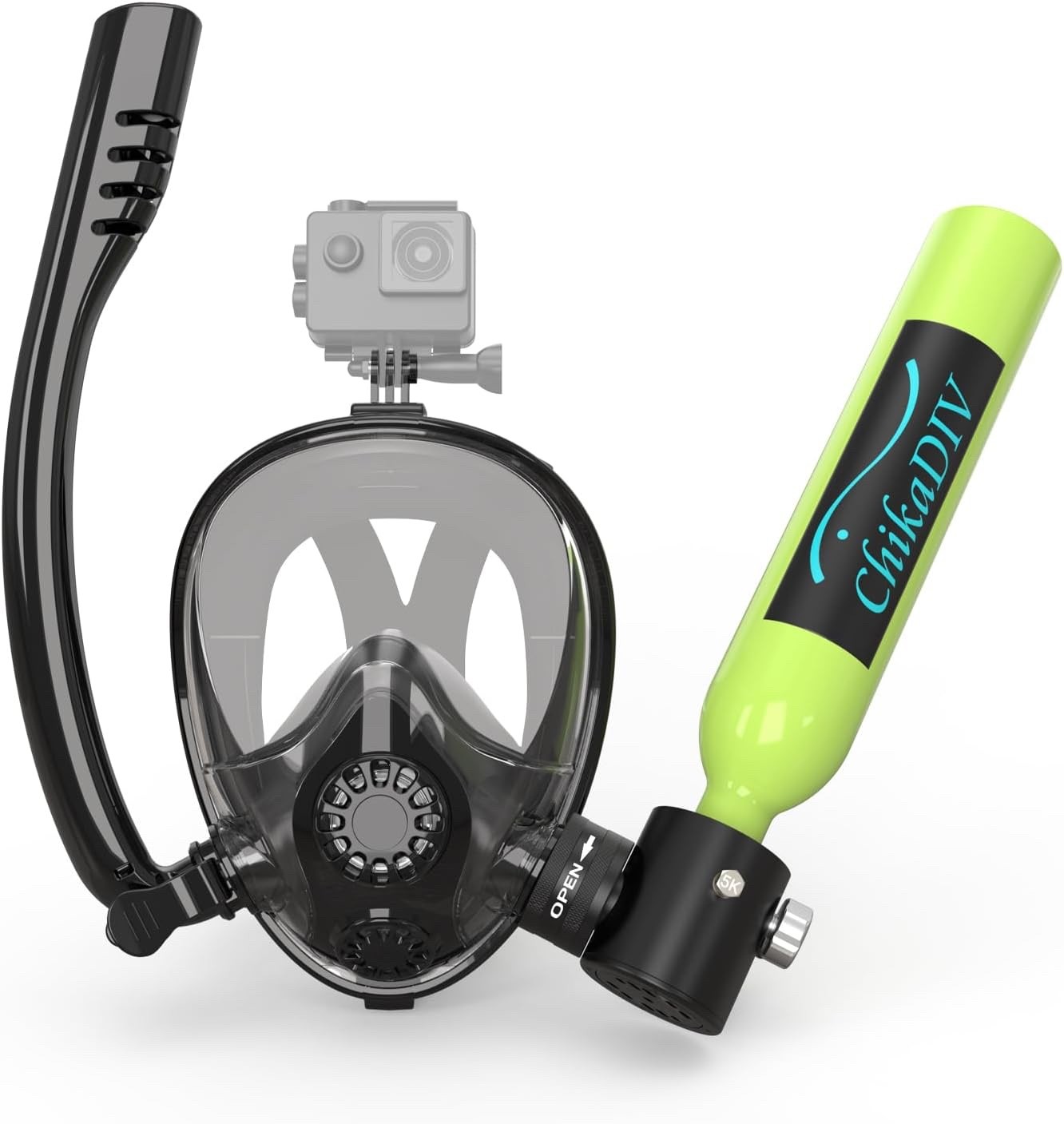 Mini Scuba Diving Tank + Sub-Mask Portable Oxygen Breathing System DOT Certified