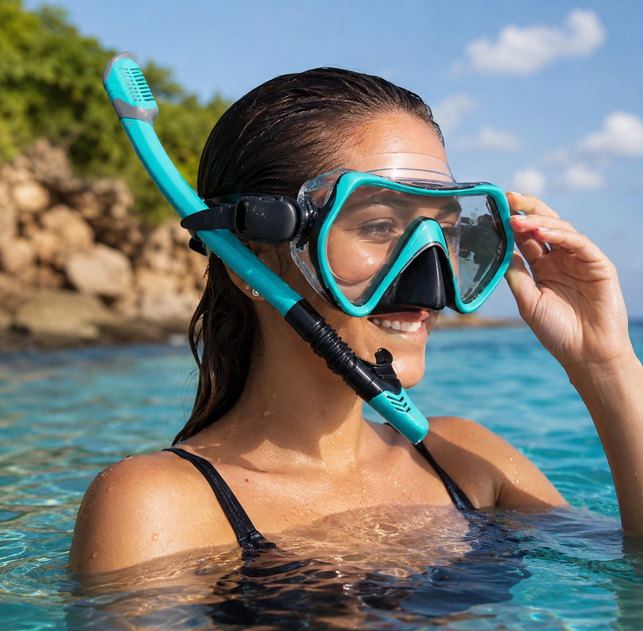 Snorkeling Gear for Adults, Snorkel Mask Adult Snorkel Set, Anti-Fog Scuba Divin