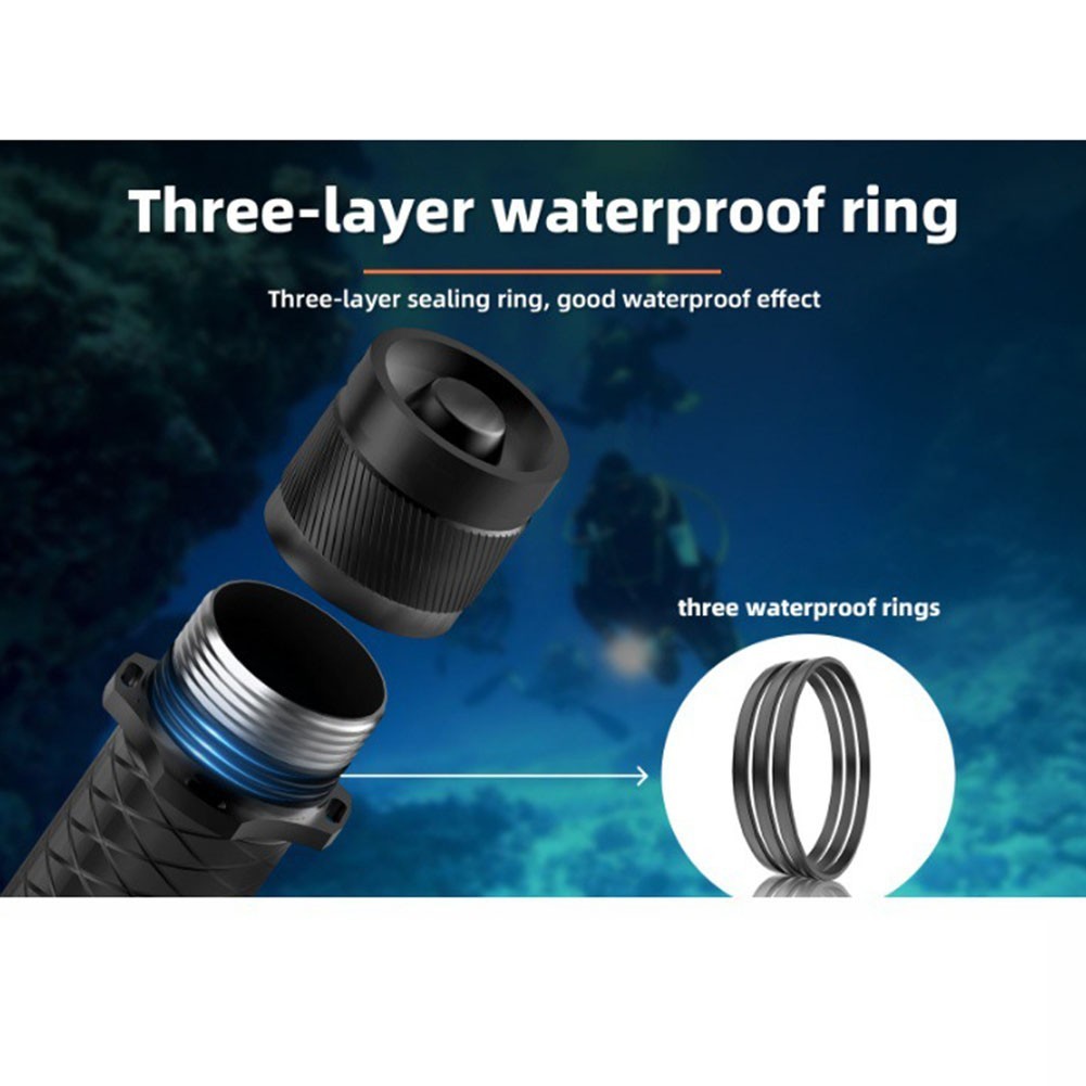 Efficient P70 LED Diving Flashlight Waterproof for Exploration and Safety