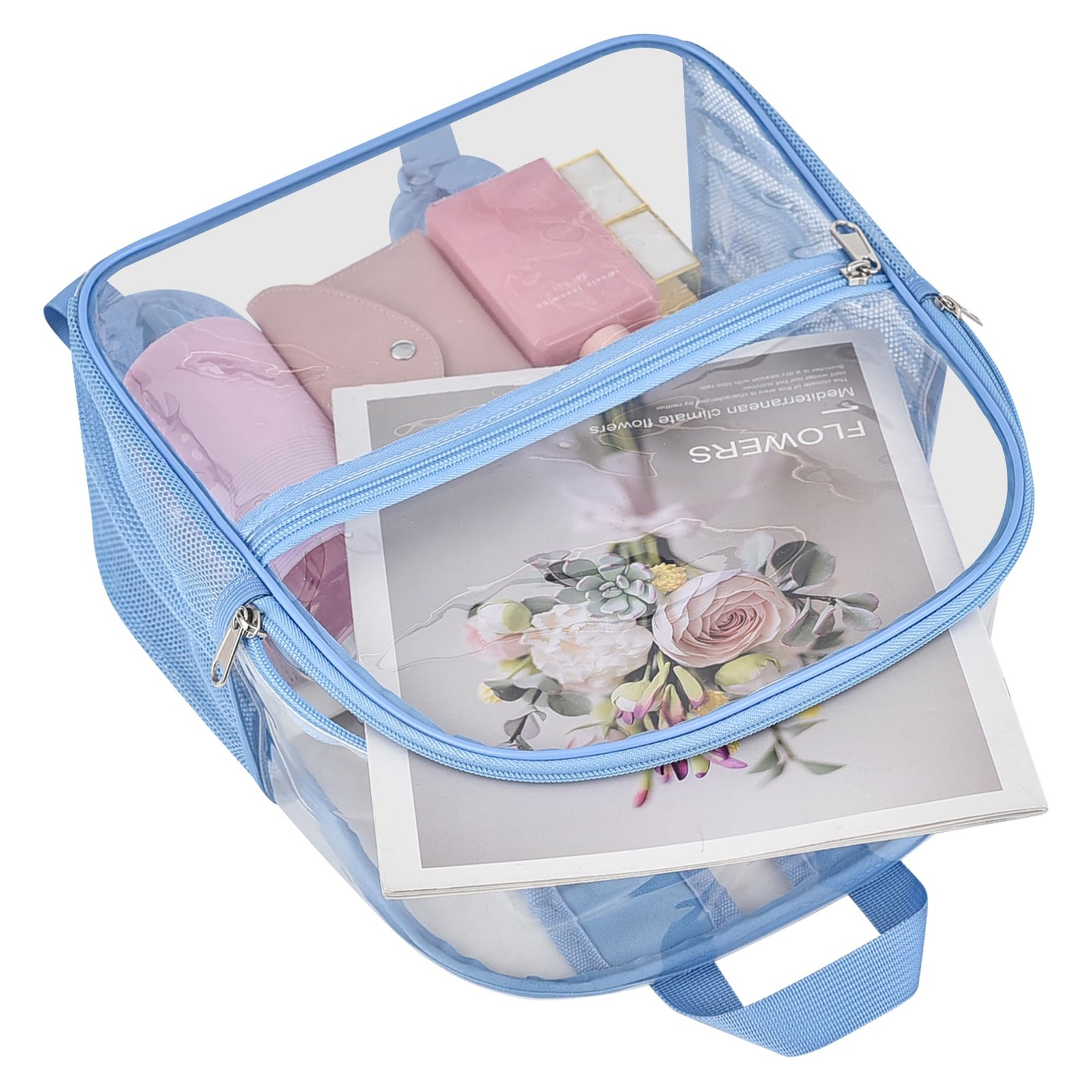 Oraben Clear Backpack, Stadium Approved 12 x 6 x 11, Small Small, Sky Blue