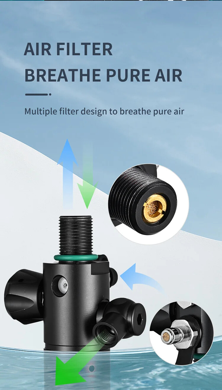 Scuba Diving Oxygen Tank 3L Cylinder Underwater Breather Air Tank Kit A Set Tank