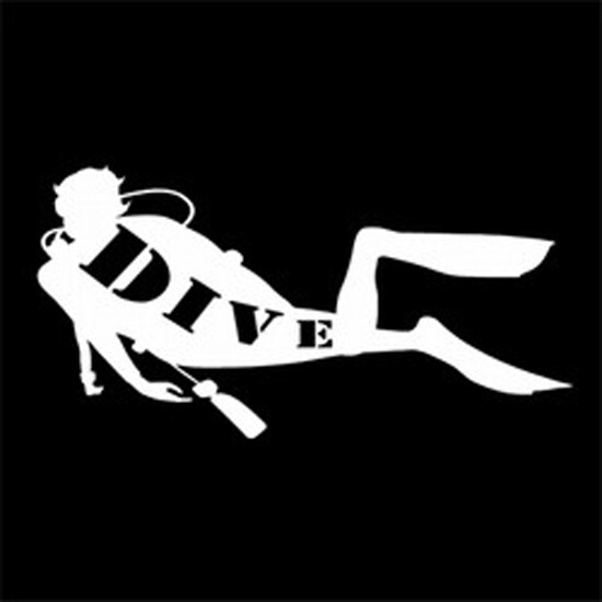 Scuba Diving Bumper Sticker Dive Flag Decal – Swimming Diver – AUB251