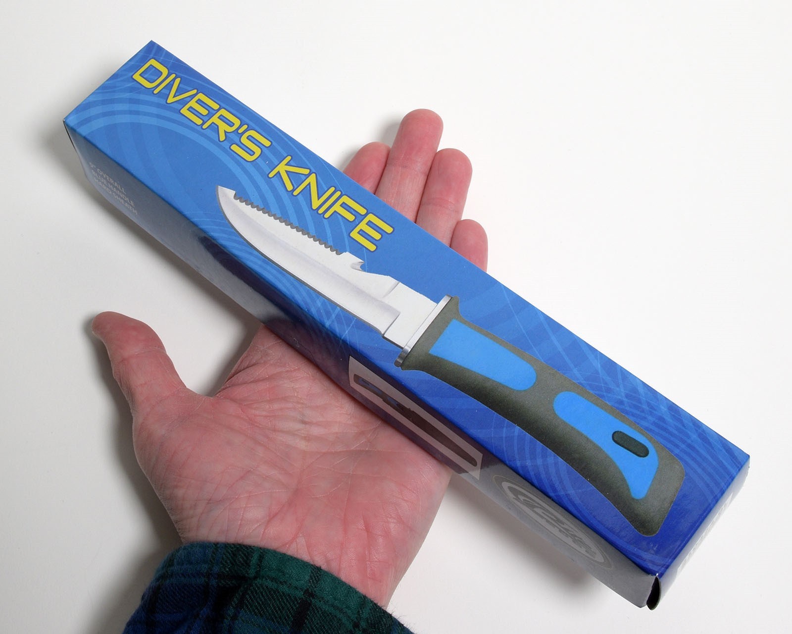 Scuba Diver Knife Sheath Dive Leg Arm Straps Stainless Steel Fixed Blade Blue