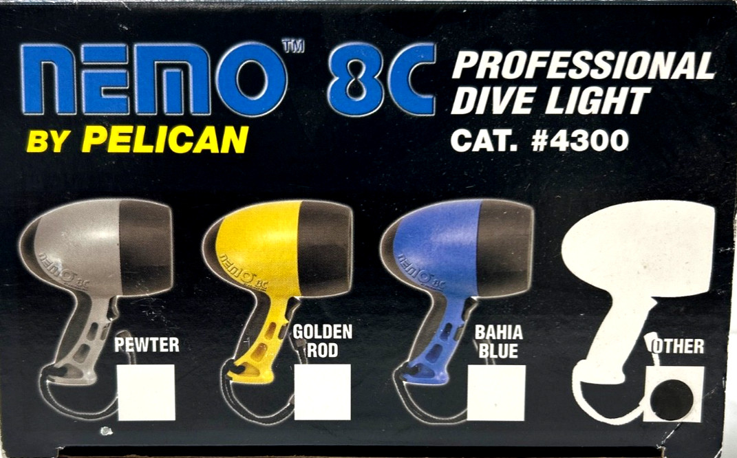 Pelican Nemo 8C Incandescent Waterproof Dive And Swim Light With Lanyard USA