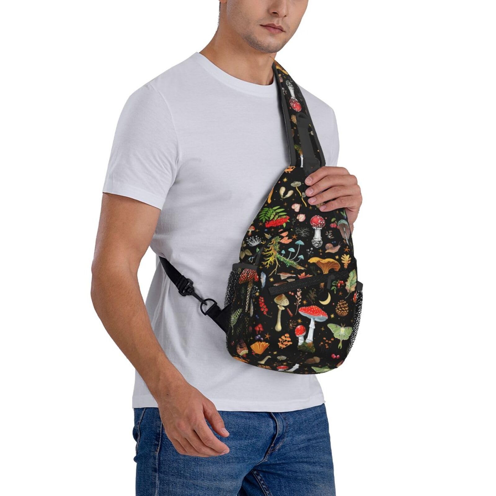 Vasietrng Mushroom Gifts Sling Bag Crossbody One Size, 2