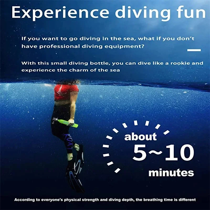 0.5L Mini Scuba Tank Dive Diving Equipment Underwater Breath Device Oxygen