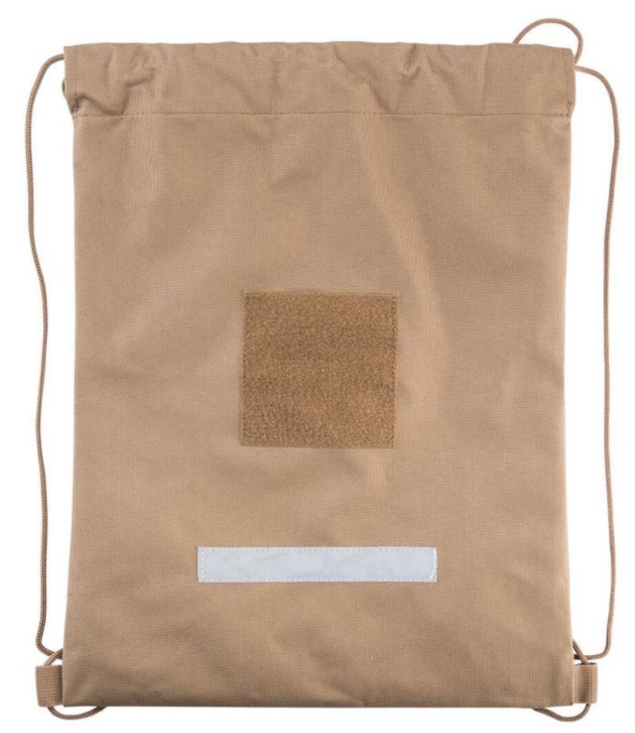 Set of 3 Tactical Nylon Drawstring Backpacks Black Tan Camo 16.5″x13″