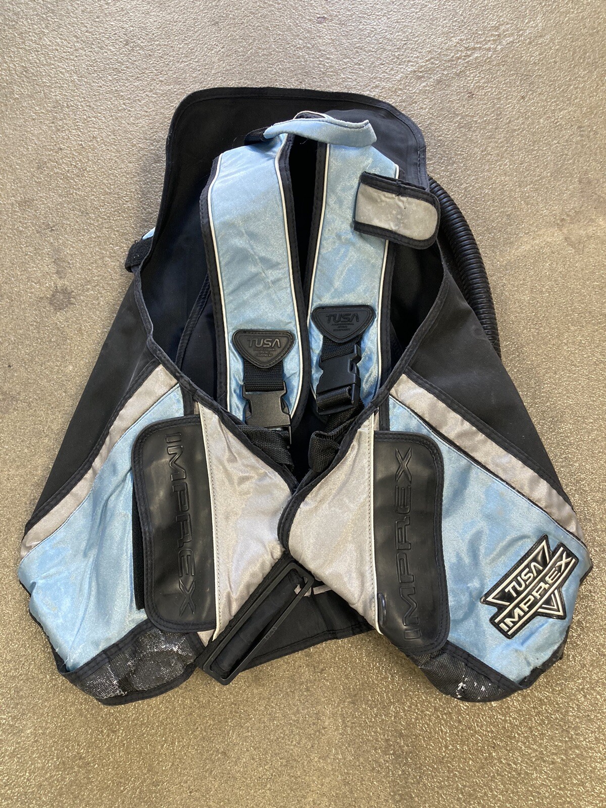 TUSA IMPREX Scuba Diving Vest Jacket BCD L-XL Black, Blue