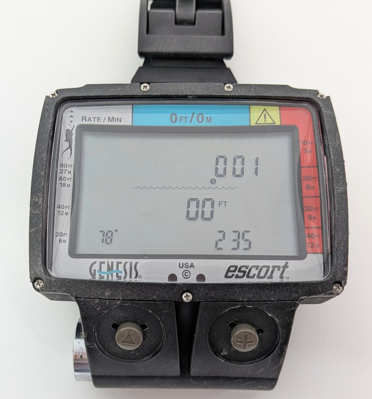 Genesis Escort Wireless / Hoseless Scuba Dive Computer with Manual #8502