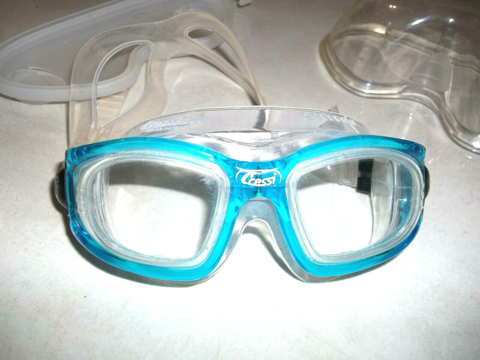 CRESSI ALILEO SWIM ADULT MASK TEMPERED GLASS BLUE MADE IN ITALY