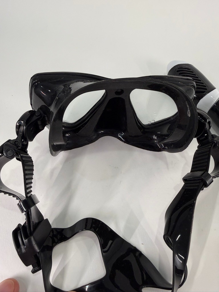 Tilos Frameless Flex Scuba Mask & Sleek Dry Snorkel Set – Black – Used Once
