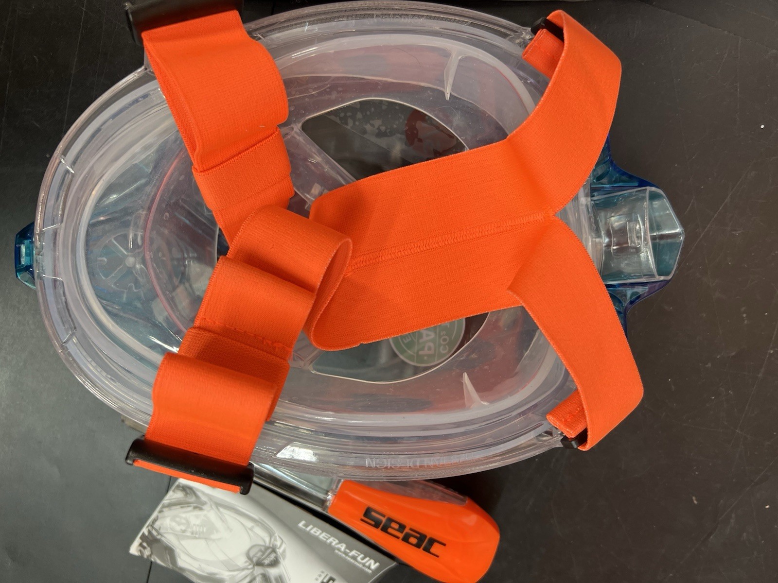 SEAC Libera Full Face Snorkel Mask S/M Aqua Orange EN136