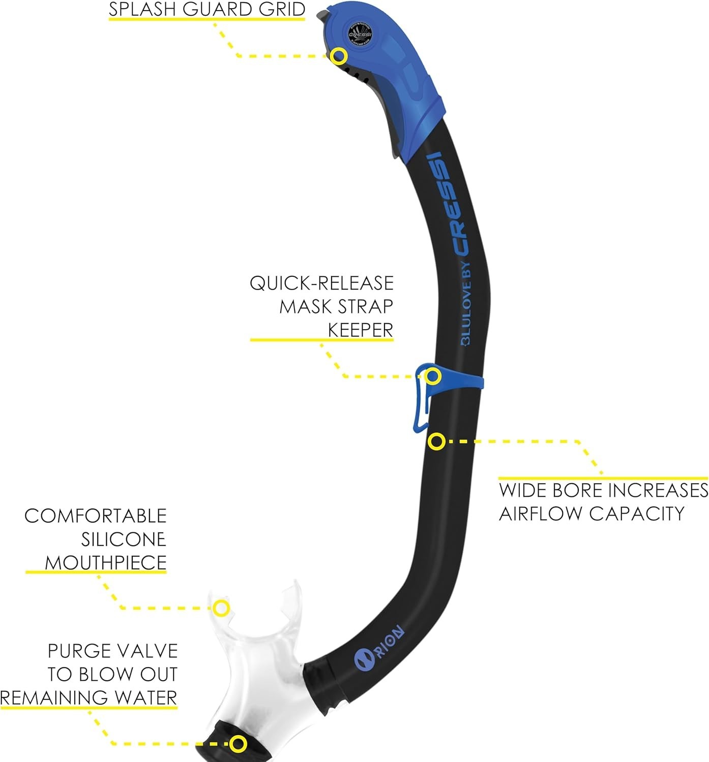 Adult Snorkeling Set DM245020 Silicone 1 Pack Black Adjustable
