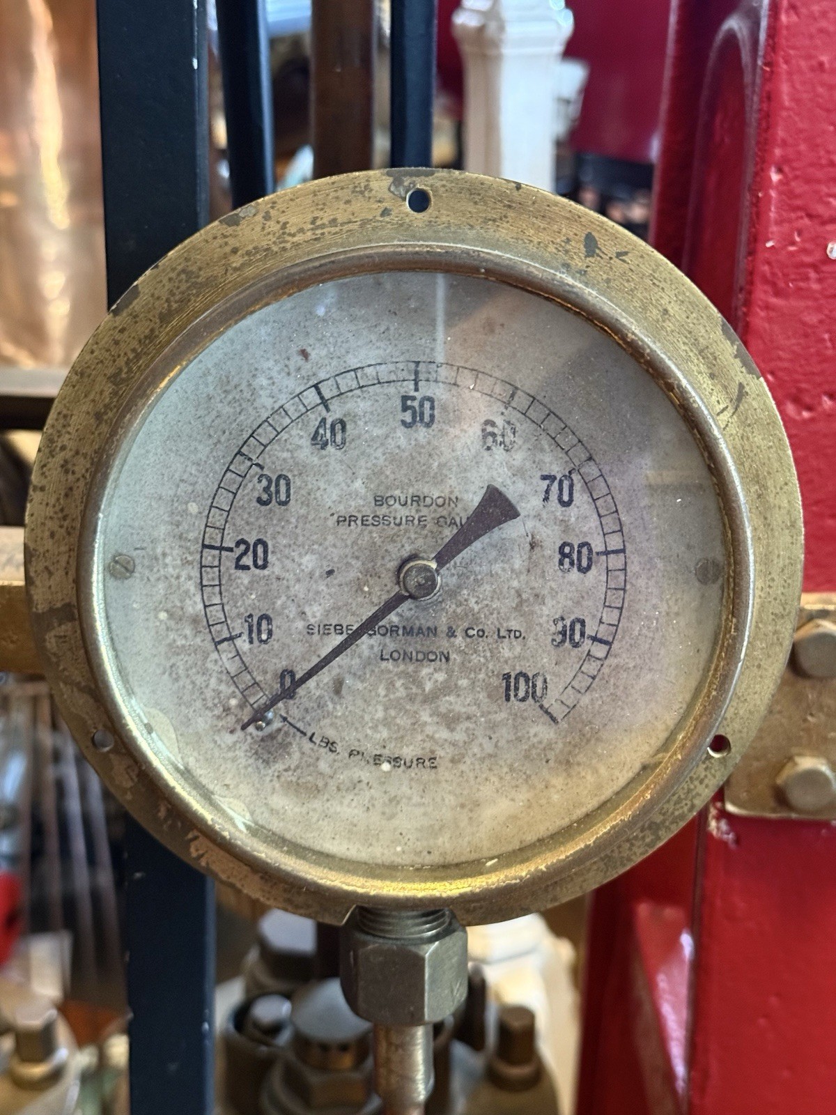 Antique Commercial Diving Helmet Air Pump 2 Cylinder SIEBE GORMAN & Co. Vintage