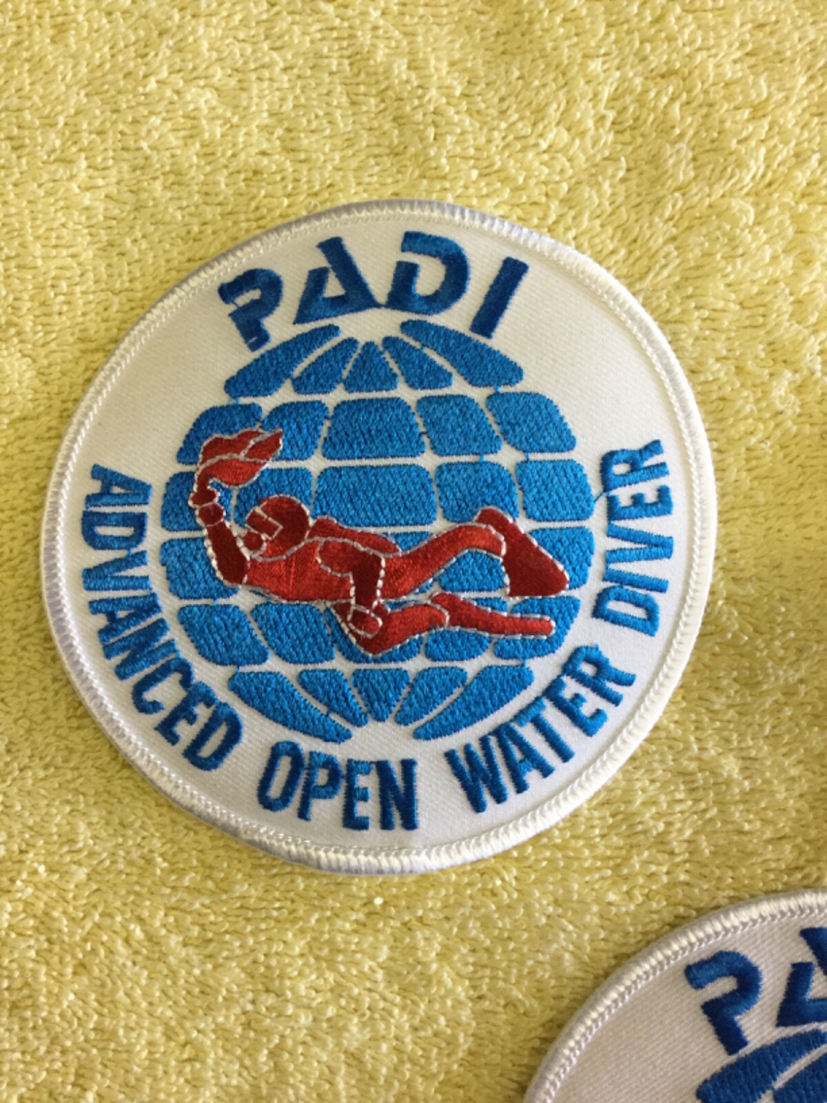 PADI ADVANCED OPEN WATER DIVER SCUBA PATCH – 5 TOTAL PATCHES – AS PICTURED