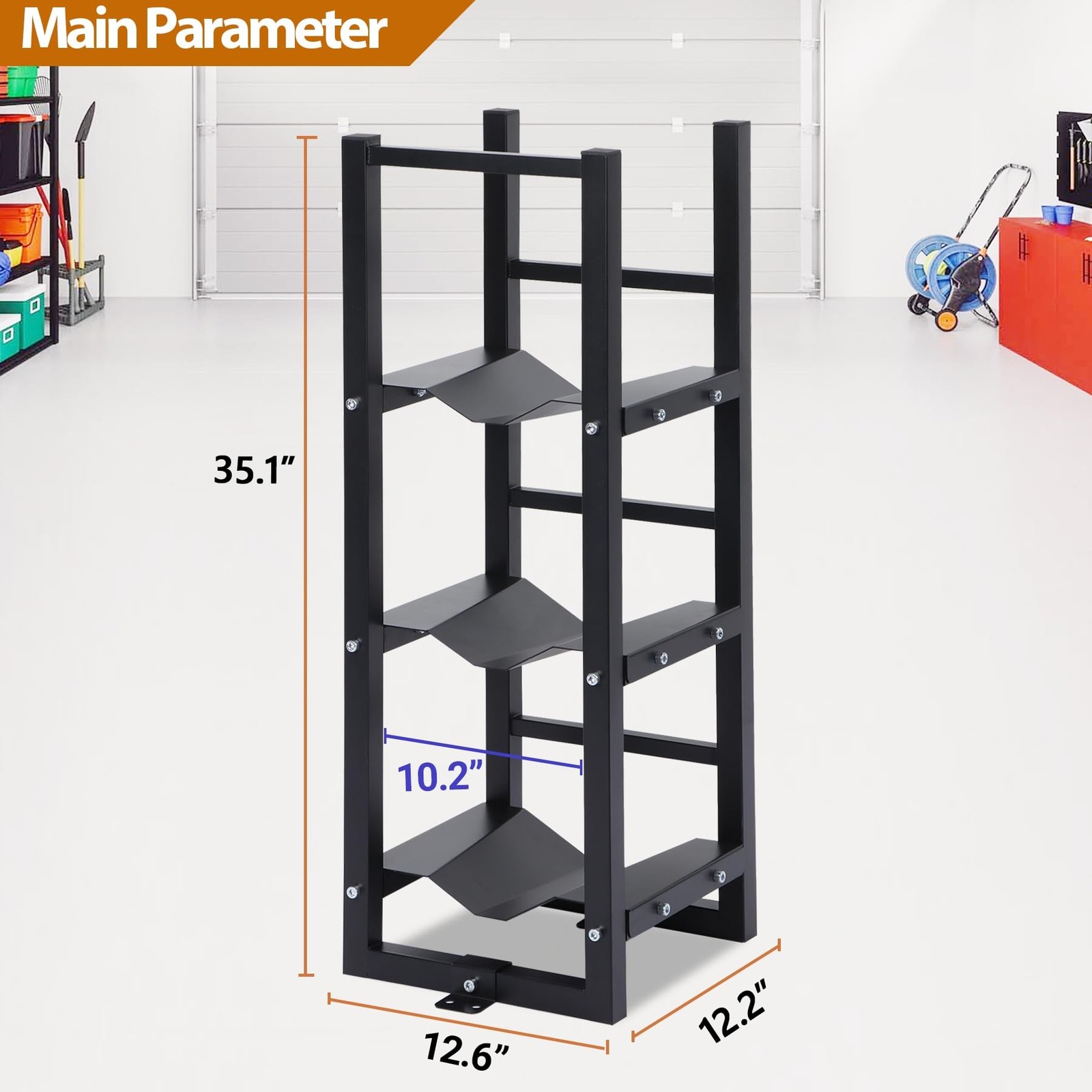 Refrigerant Tank Rack 3x30lb, Stable Refrigerant Cylinder Tank Rack… Fast Ship