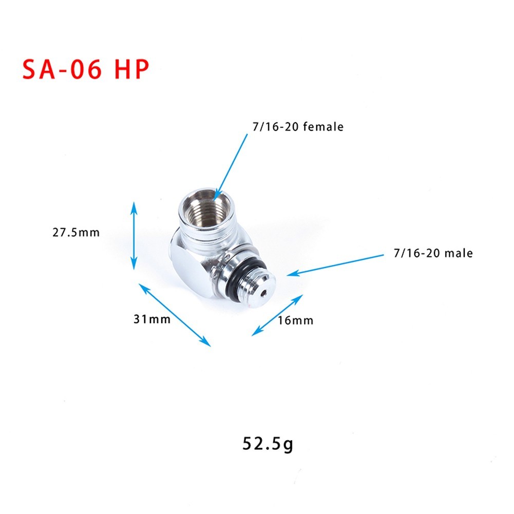 High Quality Brass Swivel Adaptor for Scuba Diving First Stage LP/HP Ports