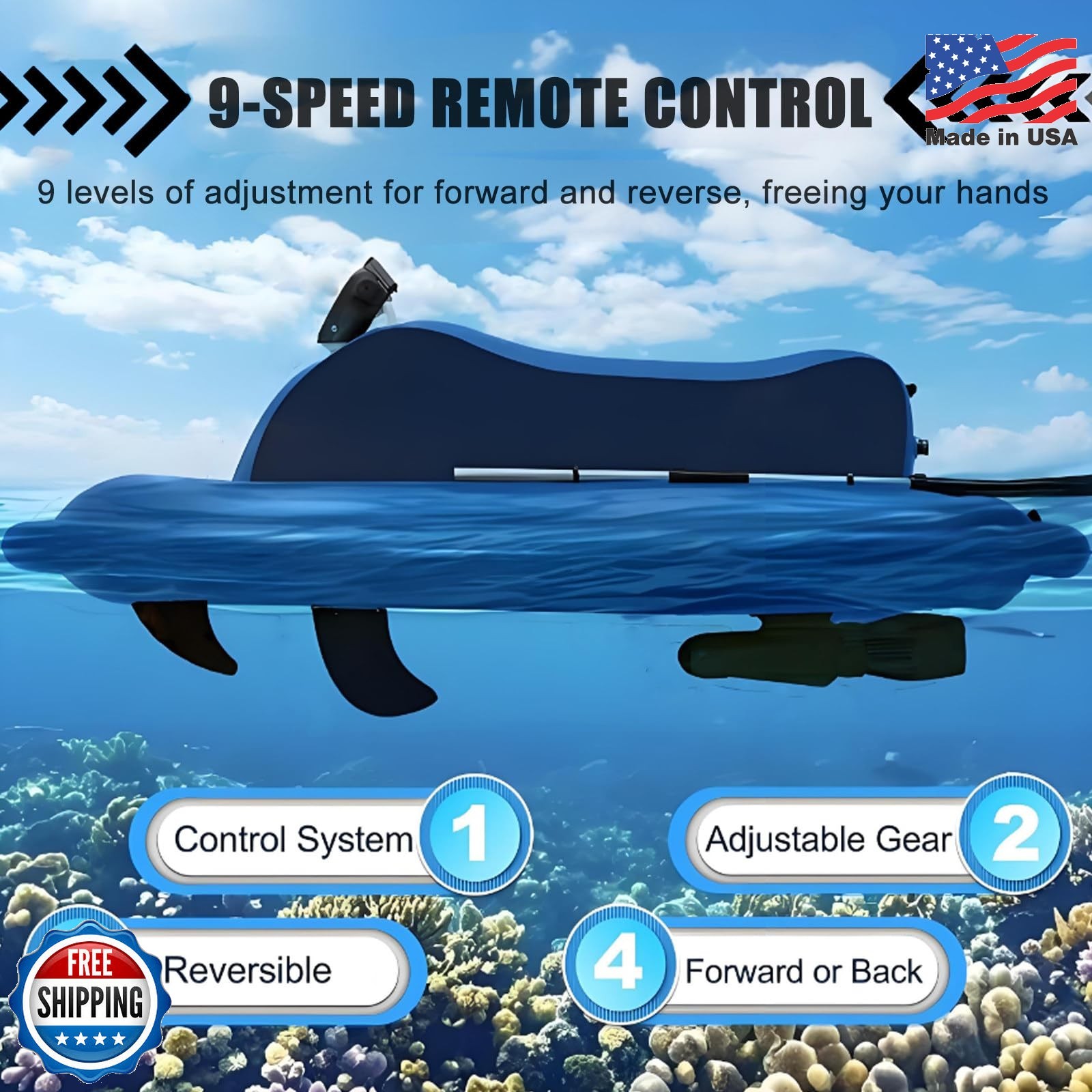 500w Electric Underwater Scooter Jet Ski W/Remote – Electric Motor Jet Boat: 9-S