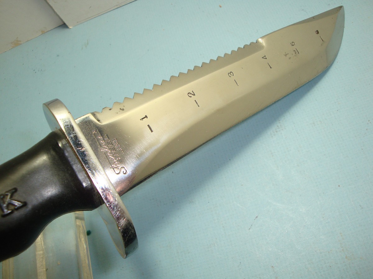 VINTAGE STAINLESS US DIVERS DIVE KNIFE SEA HAWK AQUALUNG WITH SHEATH STRAPS #36